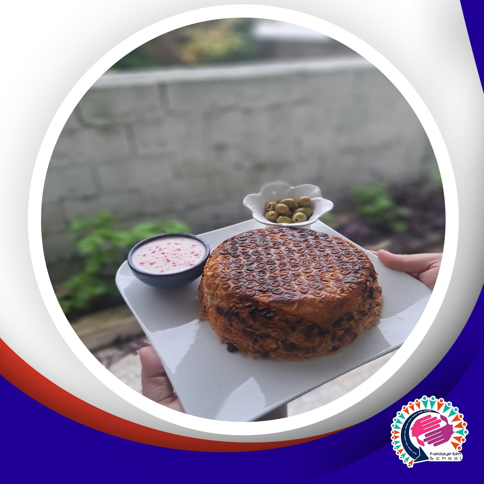 کار عملی دانش آموز در کارگاه آشپزی (آموزش لوبیا پلو)